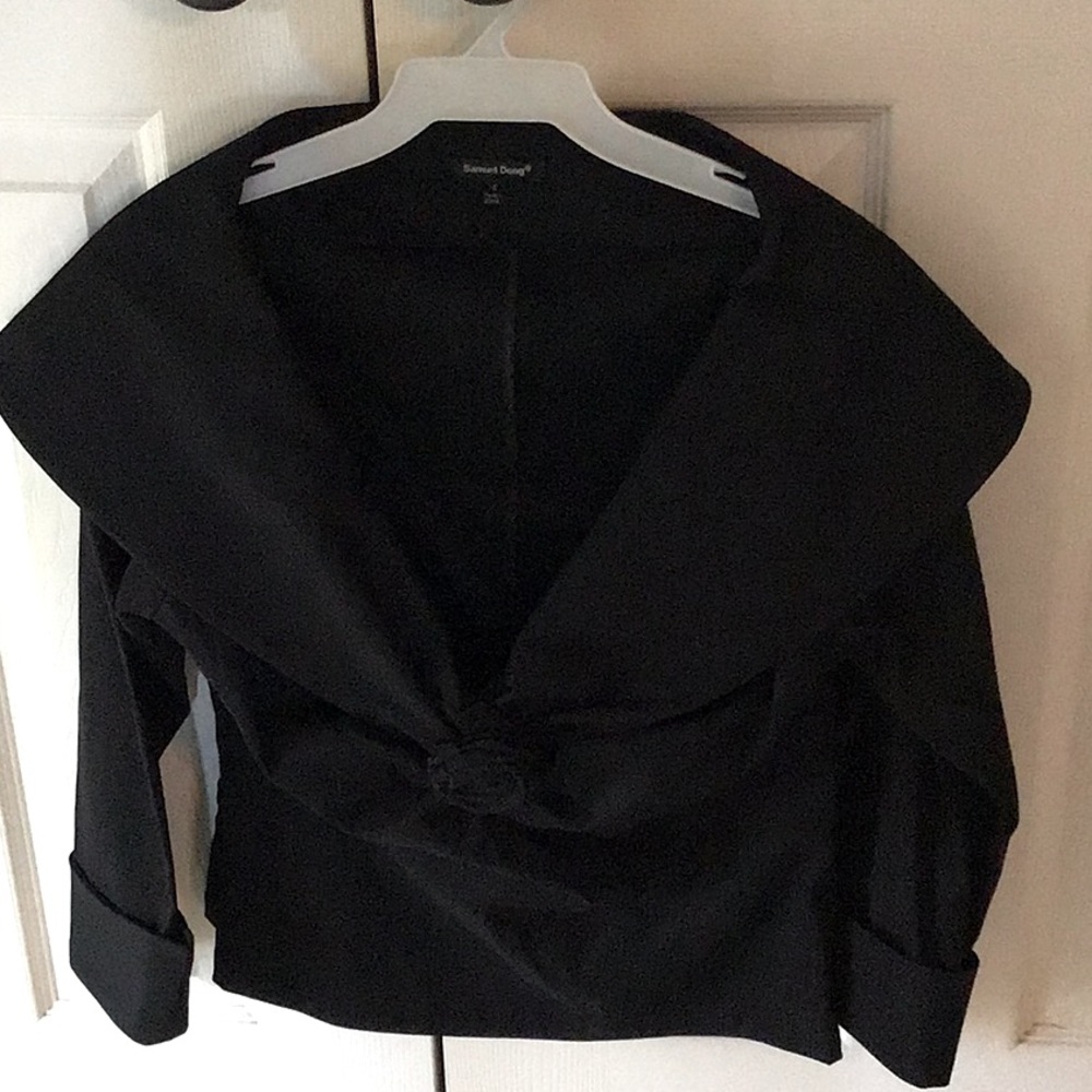 Black cocktail blouse